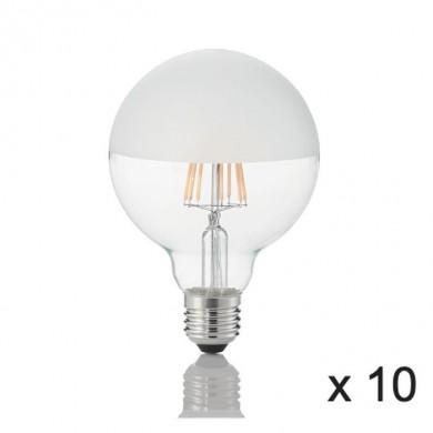 Ampoule (x10) 8W E27 Blanc Satiné D9,5 IDEAL LUX 157597