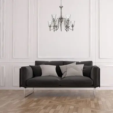 Lustre Chandon 9x60W Argent HINKLEY hkchandon9