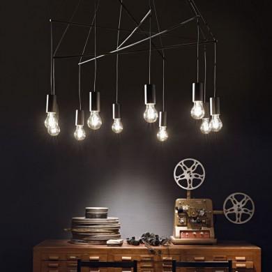 Suspension Design Araignee POP Noir 10xE27 60W IDEAL LUX 158860