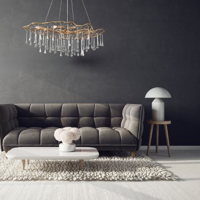 Suspension Laguna 8x40W E14 Or bruni ELSTEAD LIGHTING QN-LAGUNA-8P