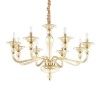 Lustre Doré DANIELI SP8 Verre ambré 40W max IDEAL LUX 159973