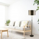 Lampadaire Touch 1x60W E27 Noir Argent Chrome Noir