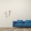 Lampadaire Nettle 2x60W Beige Argent