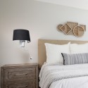 Applique Liseuse Hôtel 15W Noire