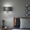 Applique HOTEL Noir 1x60W + 1x1W IDEAL LUX 35956