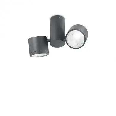 Plafonnier SUNGLASSES PL2 Anthracite 14W max IDEAL LUX 161846