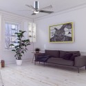 Ventilateur de plafond Irene-5HLK 106cm Chromé Poli Bois vieilli
