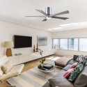 Ventilateur de plafond Irene-5HLK 132cm Chromé Poli Bois vieilli