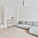 Ventilateur plafond avec lumière Patricia 132cm Chromé Poli Blanc