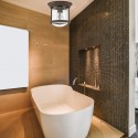 Plafonnier Salle de Bain Hadrian 1x60W E27 Bronze huilé