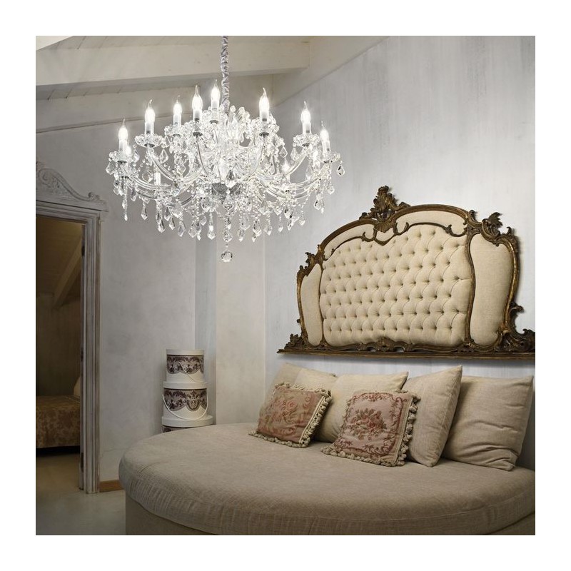 Lustre NAPOLEON SP18 Chromé 40W max IDEAL LUX 167268