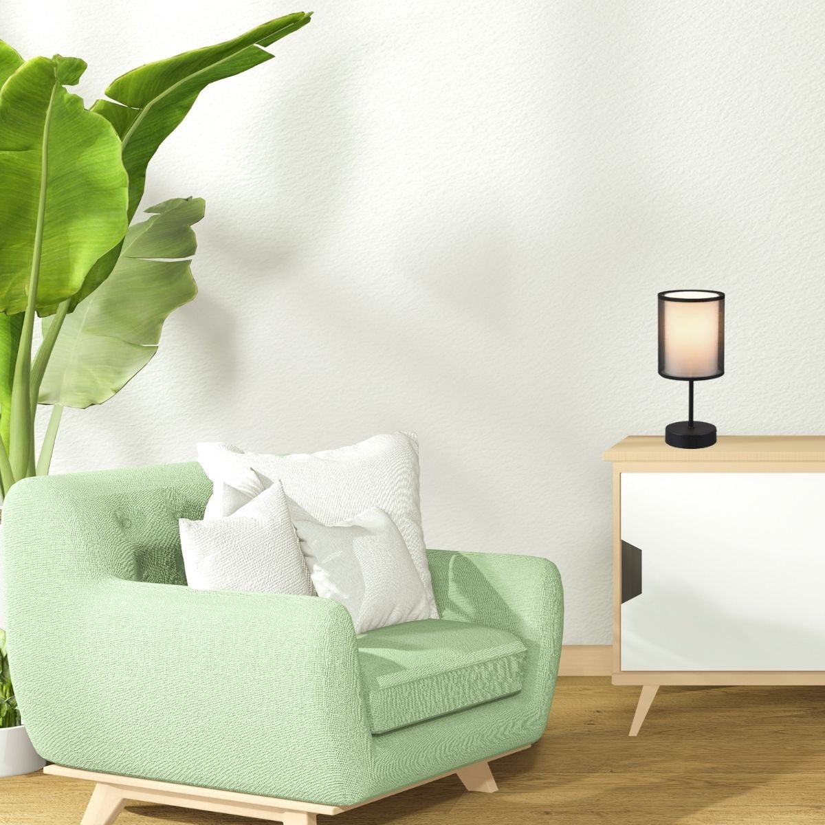 Lampe Burton Noir Mat Trio 511400132 | Boutica Design