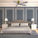 Ventilateur de Plafond Irene-5H 152cm Laiton Bois vieilli