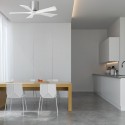 Ventilateur de Plafond Irene-5H 106cm Nickel Blanc