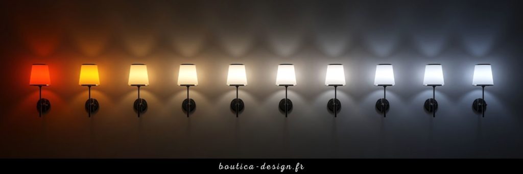 couleur de lumiere kelvin, échelle pour visualiser les différentes couleurs de lumière pour mieux apprécier la quantité d'éclairage à assigner à une pièce