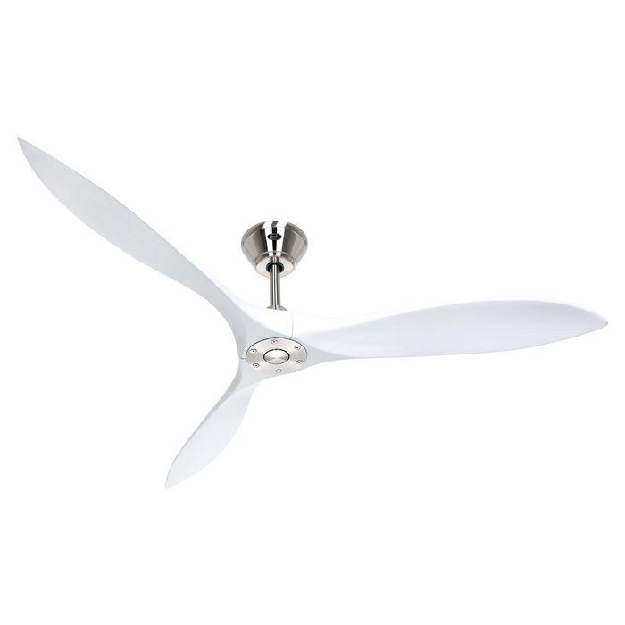 Lucci Air Fraser Ventilateur de plafond en m/étal bross/é Chrom/é 35 W 132 cm