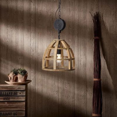Lustre bois noir design suspensions | Boutica Design