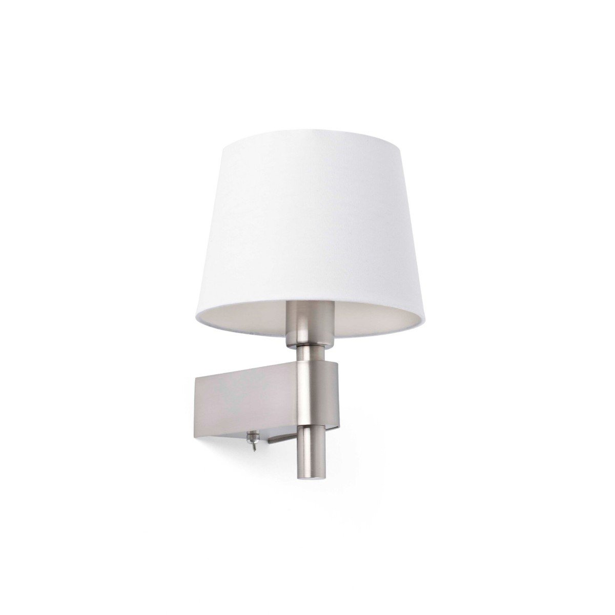 Luminaire mural élégant avec abat-jour blanc, parfait pour l’éclairage chambre d'hôtel et une ambiance douce.
