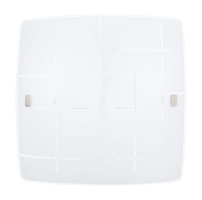 plafonnier carré blanc classique