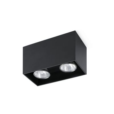 plafonnier noir mat faro avec 2 ampoules