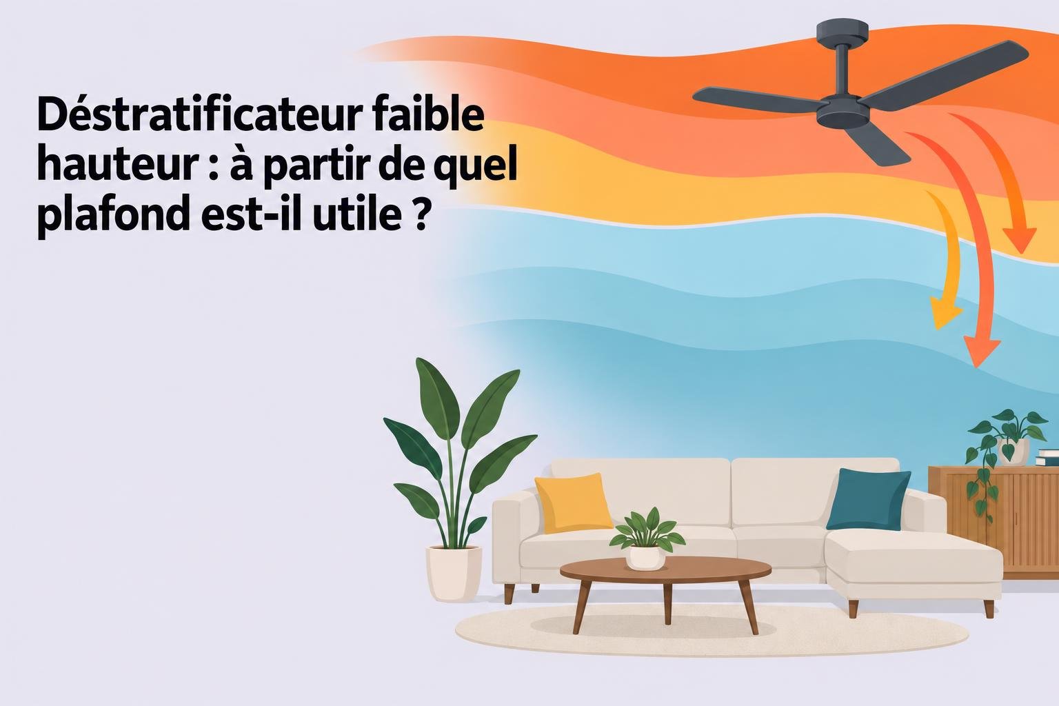 Déstratificateur faible hauteur : à partir de quel plafond est-il utile ?