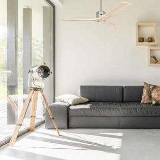 Ventilateur plafond en bois